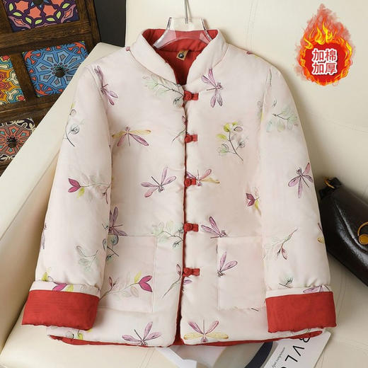 【柔软舒适吸湿透气❗️垂顺有型精致时尚】2025冬季新款保暖棉衣国风复古中式棉服上衣女士棉袄外套。jc 商品图2