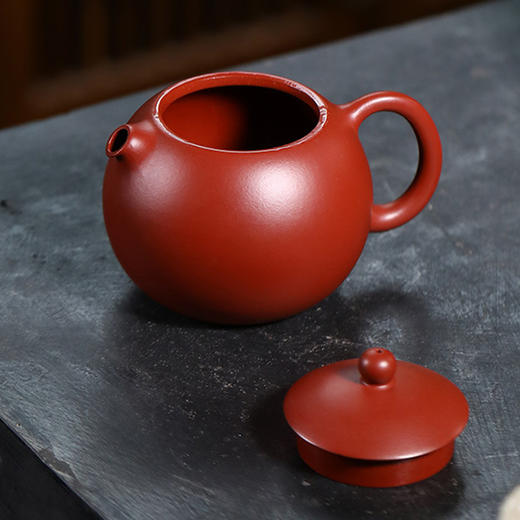 宜兴紫砂壶丨龙蛋 原矿紫泥/朱泥大红袍 泡茶壶 220CC 配礼盒证书 可泡各种茶类 商品图3