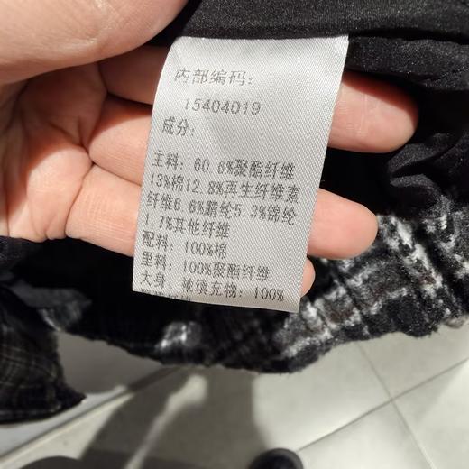 NC撞色连帽格子夹棉外套51028（黑） 冬季 154040190321 商品图5