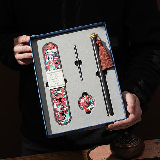 【敦煌鹿王本生壁画香器套装】敦煌福泽鹿王本生香器套装 家用室内香底座摆件线香插（不含线香） 商品图1