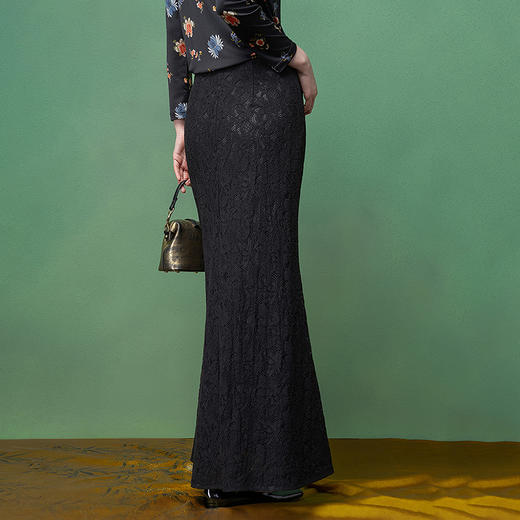 【林栖设计小店】蕾丝花影|法式优雅气质2026早春新款鱼尾半身裙1961091 商品图4