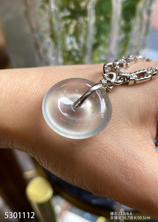 玻璃种平安扣吊坠【5301112】具体价格微信咨询 商品图5