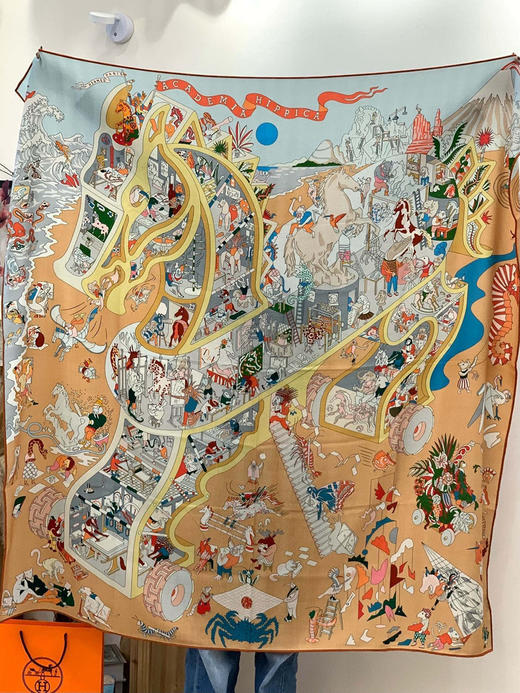 秋冬特惠💰450 爱马仕围巾 “马术学院”双面同色丝绒披肩～手工卷边丝绒方巾 商品图8