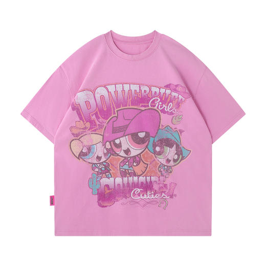 飞天小女警联名 BJHG不计后果复古卡通t恤女款夏新款宽松透气上衣 商品图4