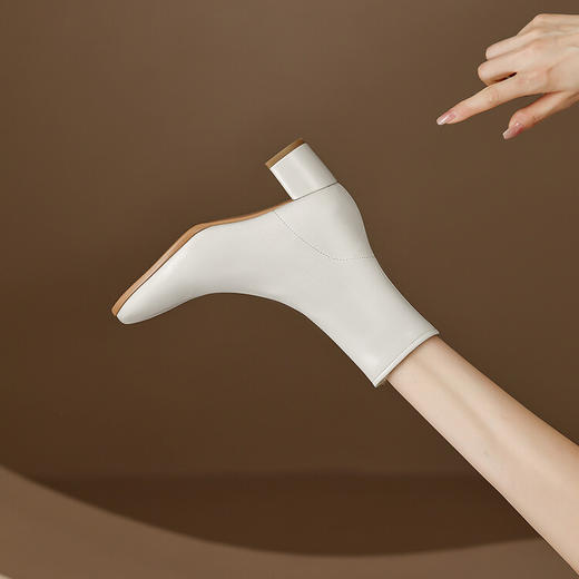 【预售5天】简约洋气女靴加绒加厚东北低跟瘦瘦靴冬季羊毛靴棉靴&A27 商品图2