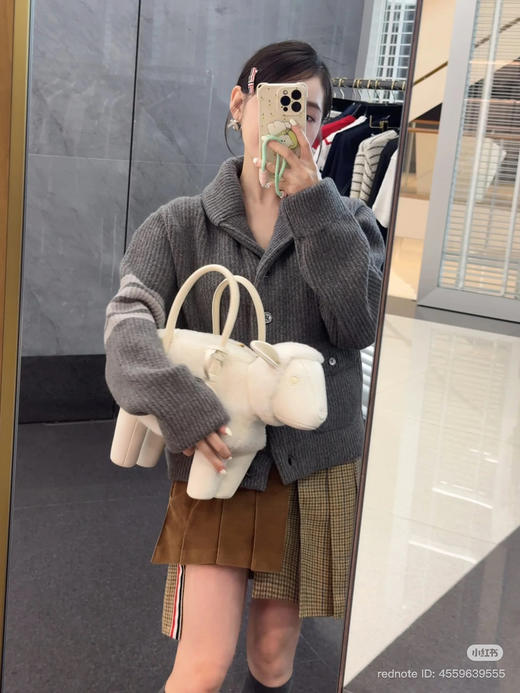 14-4 独家圆正 TB四条杠 专用羊毛混纺针织外套 我穿42 商品图9