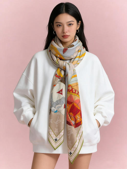 秋冬特惠💰450 LV围巾 LV x TM 披肩【丝绒双面同色披肩】 商品图1