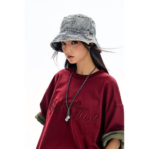 BJHG不计后果牛仔渔夫帽子男大头围潮牌休闲刺绣高街百搭情侣帽子 商品图2