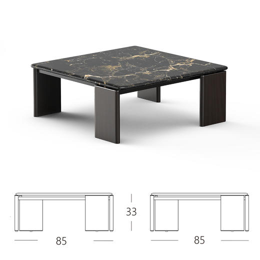 顾家家居整装 意式轻奢 茶几角几PT2160TD/TB 商品图5