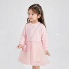 笛莎Deesha 童装女童连衣裙2026春新款公主风糖果绣标长袖卫衣网纱裙 商品缩略图1