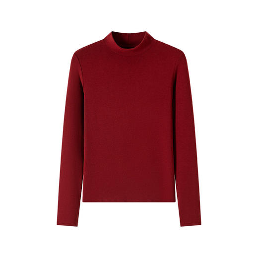 丁摩 【2件】莱赛尔绵羊毛打底衫女半高领秋冬季内搭K2219 商品图4