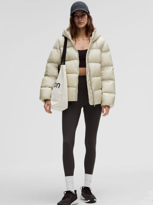 【三星95绒，柜上2900+】2026新款LU家新款轻盈款泡芙五格连帽羽绒服！轻软蓬羽绒外套！ 商品图0