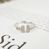 【95新】Tiffany & Co.蒂芙尼Tiffany T系列18K白金镶钻双T开口线圈戒指48号女士 211225NJT02 商品缩略图4