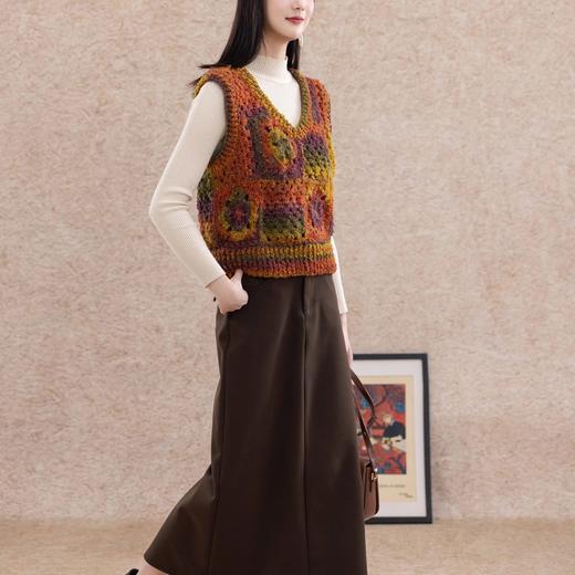 苏苏姐家青阳复古拼花马甲手工diy编织钩针印象澜彩马甲自制材料包 商品图1