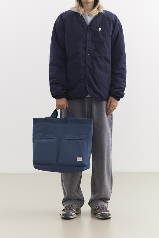 吃茶去chichaqu25户外双面摇粒绒托特包抓绒挎包拼接再生尼龙山系 商品图3