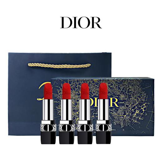 特价【送礼袋】DIOR迪奥mini口红四件套礼盒1.5g*4支（#丝绒999+#丝绒720+#哑光100+#丝绒760）一般贸易 商品图14