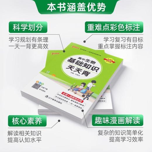 2026PASS绿卡高中天天背基础知识公式定律天天通用版口袋书掌中宝新教材 商品图4
