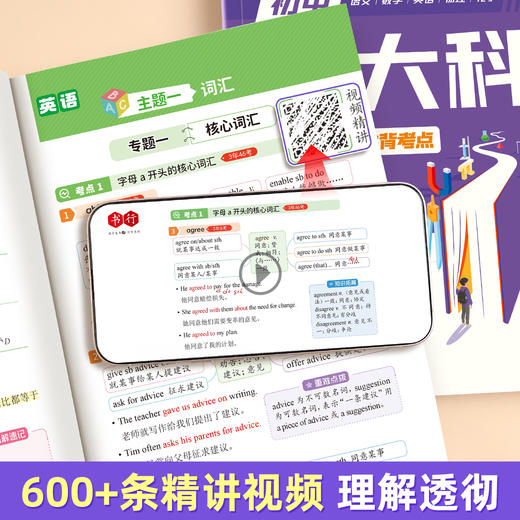 初中核心考点五大科小四门考点速记全国通用七八九年级一本全 商品图4