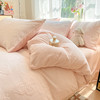 230克雕花牛奶绒四件套  双拼法莱绒珊瑚绒防静电加厚套件 商品缩略图12