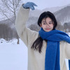 【软糯亲肤❗️加厚保暖百搭围巾】韩系氛围感，保暖又时髦，不挑人！雾霾蓝蓝色系女冬季新年马年新款披肩两用围脖 商品缩略图9