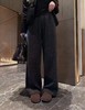 F010405冬季星河亮片加绒加厚保暖宽松直筒垂顺羊毛阔腿裤 商品缩略图0