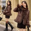 《鹅绒服》高端狐狸真毛加厚保暖休闲韩版皮草短外套ZYQF18 商品缩略图2