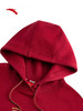 安踏好事发生加绒连帽卫衣女新年款红色保暖运动上衣162618706S 商品缩略图4