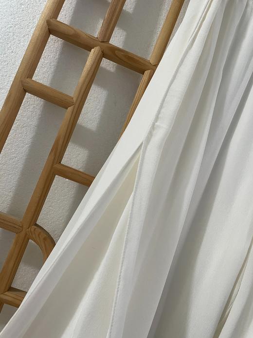 「断码清仓」精品新中式100%桑蚕丝双层侧百褶阔腿裤真丝裤 M码  ZFYY281 商品图2