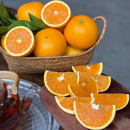 【买5斤送2斤】新鲜水果 橙香浓郁 九月红脐橙大果70mm-75mm 5斤装（十堰主城区包邮） 商品图1