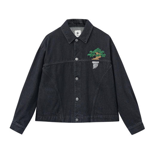 ONIARAI/鬼洗26春季新品青松仿手绣落肩牛仔休闲外套男式 B340251 商品图3