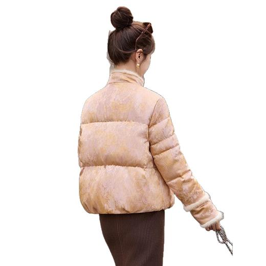 新中式水貂绒拼接刺绣羽绒服冬款时尚百搭气质国风保暖外套BBL5211 商品图4