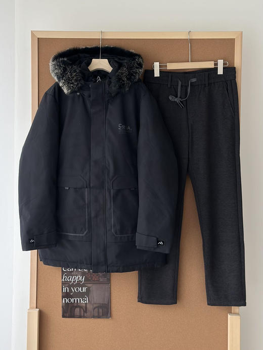 商场同步ROMON罗蒙男士狐狸毛领派克羽绒服 商品图5