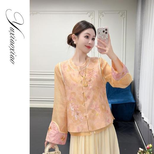 余潇潇【汉宫春晓】含桑蚕丝新中式立体刺绣肌理感国风外套&马甲 商品图4