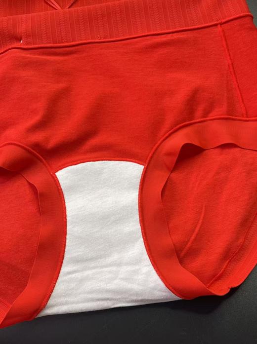 喜庆大红色莫代尔棉中腰内裤舒适透气1295147-48 商品图3