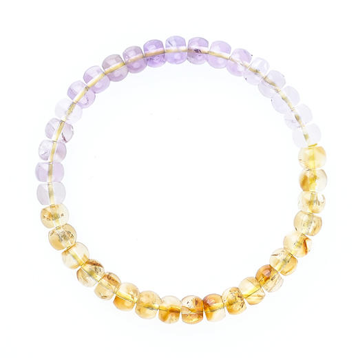 天然紫水晶黄水晶算盘手串手链轻奢小众精致礼物 商品图2