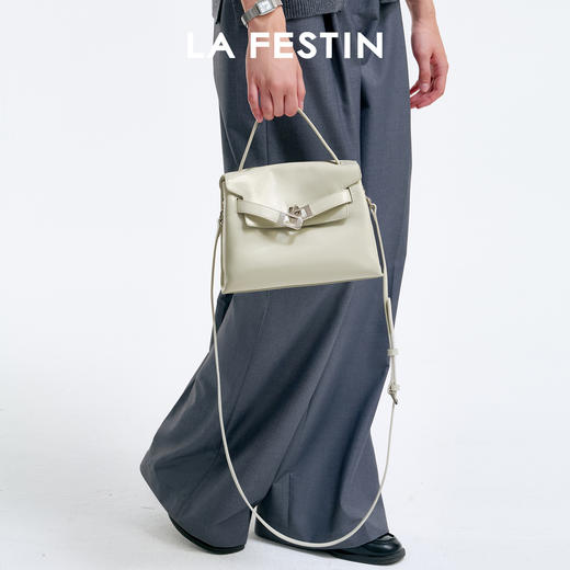 【622625】抱抱手提包包女式秋冬牛皮通勤斜挎邮差包凯莉包RJ053 商品图6