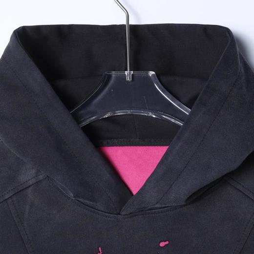 F7287SDSA男士秋冬新款痞帅男装潮牌高街渐变割破设计连帽卫衣宽松百搭 商品图2