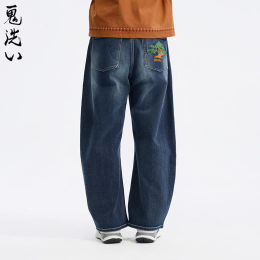 ONIARAI/鬼洗26春季新品青松复古中腰弯刀牛仔长裤男 25B4449 商品图1