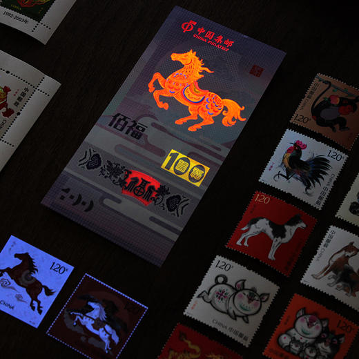 热卖中！！【中国邮政审批 中国集邮官方发行】现货！《生肖·中国福》中国十二生肖邮票纪念票（一二三轮生肖连体纪念大全套+第四轮生肖邮票大全+马年纪念封+马年生肖纪念券+徐悲鸿藏书票+星云大师书法楹联） 商品图7
