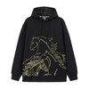 ONIARAI/鬼洗26春新品泥棒蓝马剪影拼花布刺绣连帽卫衣男 26NOB53 商品缩略图3