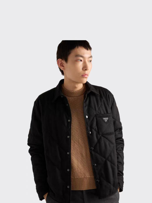 男款羊毛混纺衬衫外套he020 商品图3