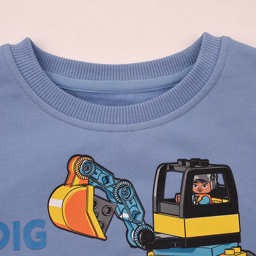 棉果果× LEGO男童春秋卫衣内搭纯棉小线圈圆领套头卫衣L112180226176 商品图1