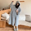 2025秋冬新款羊羔绒家居服大睡袍 带帽子宽松加厚保暖治愈系可外穿 商品缩略图0