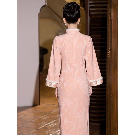 新中式改良旗袍加绒年轻款 优雅复古高级感国风旗袍8566 商品图3