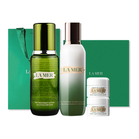 送礼盒礼袋【1210跨境仓发货】海蓝之谜精萃水150ml+精萃乳125ml+经典面霜7ml*2