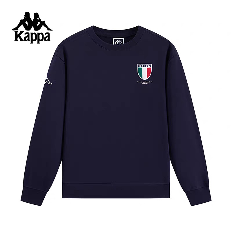 XY/Kappa卡帕背靠背运动卫衣男复古针织套头衫上衣男款  KOE72WT06906