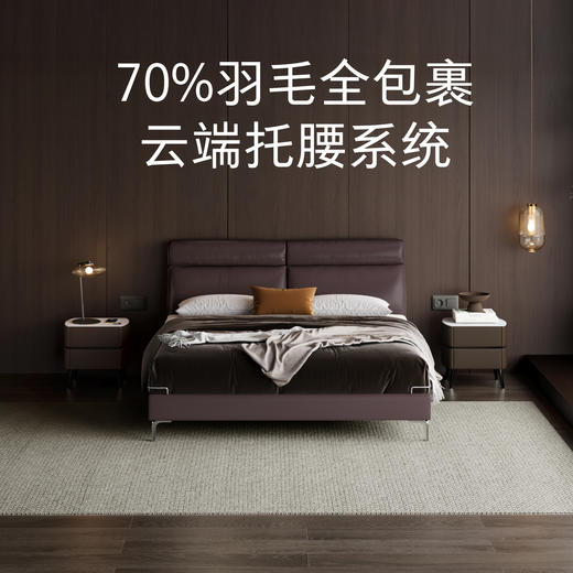 顾家家居整装 意式极简 皮艺床KZ.B1098PQ1维萨 商品图3