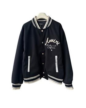 中性款刺绣棒球服夹克外套he