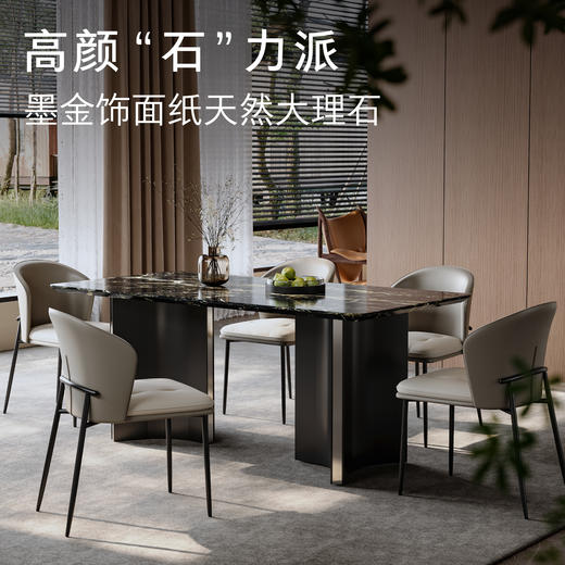 顾家家居整装 意式轻奢 餐桌餐椅PT2160T/Y 商品图2