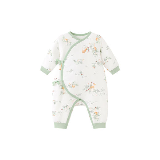 英氏婴儿夹棉连体衣秋冬加厚保暖新生儿冬季宝宝衣服新款哈衣 商品图5